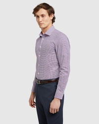 BECKTON HOUNDSTOOTH SHIRT RED