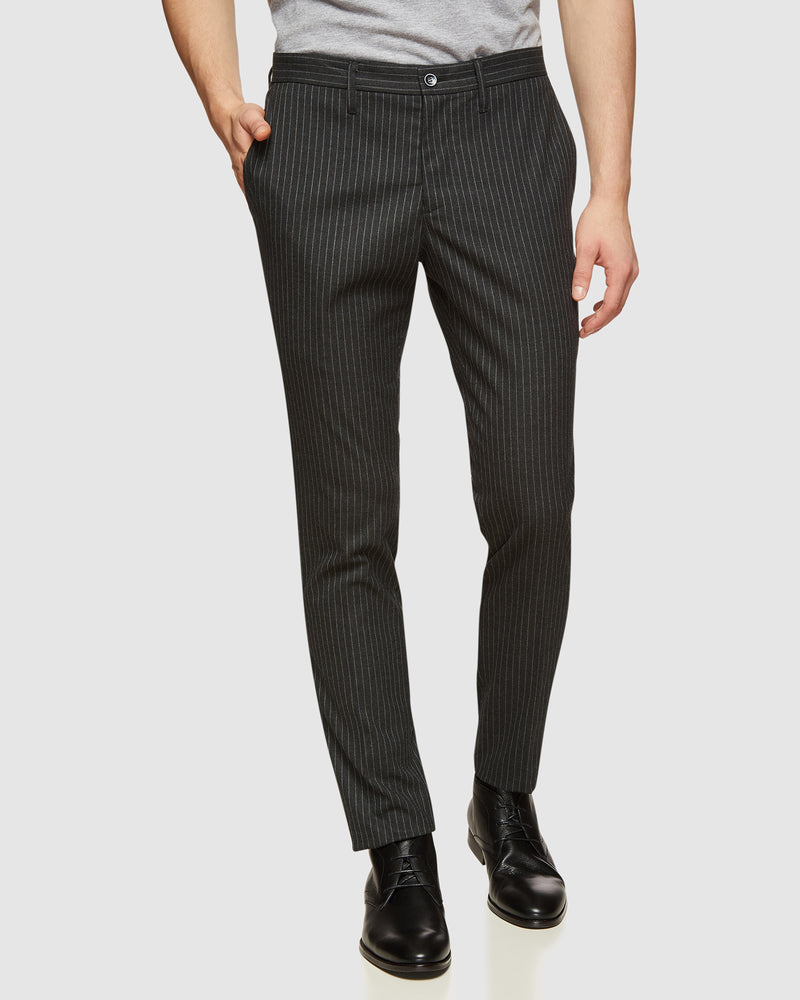 STRETCH STRIPED TROUSERS