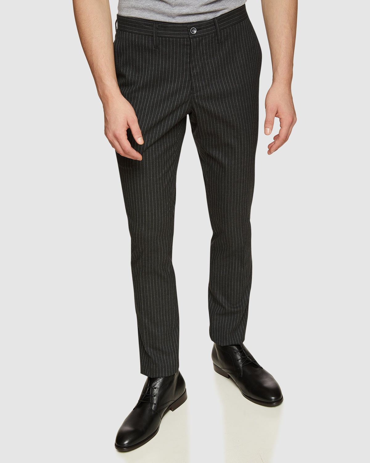 STRETCH STRIPED TROUSERS