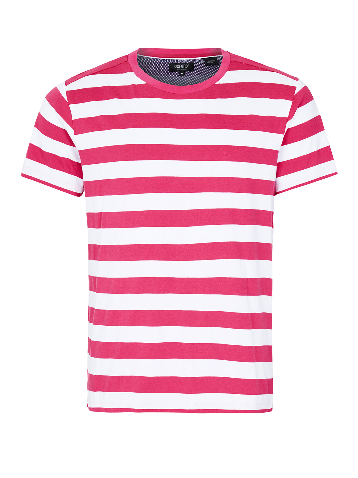 ELLIOT WIDE STRIPE T-SHIRT RASPBERRY/WHITE